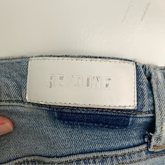 Re/Done Distressed 5-Pocket 5-Button Jeans Sz 27 Redone - Picture 5 of 8